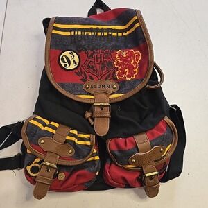Harry Potter Hogwarts Alumni Backpack Gryffidor Travel School Bag‎ Black Red